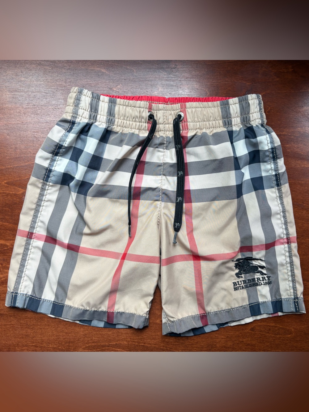Toddler Burberry Swim Trunks